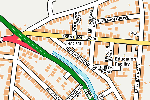 NG2 5DH map - OS OpenMap – Local (Ordnance Survey)
