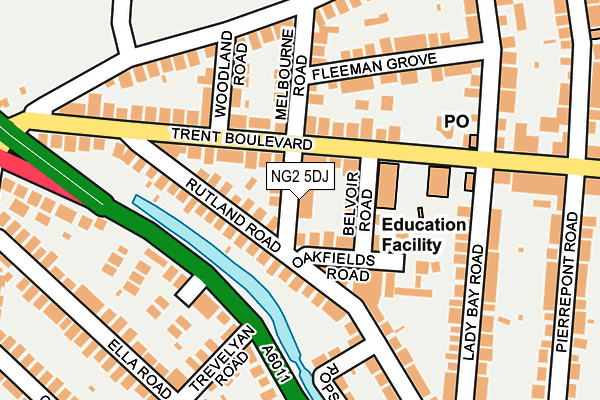NG2 5DJ map - OS OpenMap – Local (Ordnance Survey)