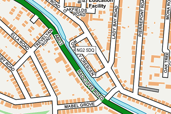 NG2 5DQ map - OS OpenMap – Local (Ordnance Survey)