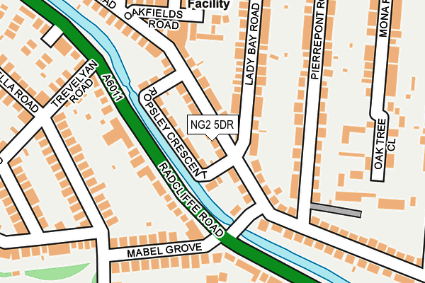 NG2 5DR map - OS OpenMap – Local (Ordnance Survey)