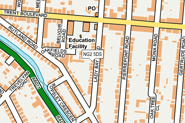 NG2 5DS map - OS OpenMap – Local (Ordnance Survey)