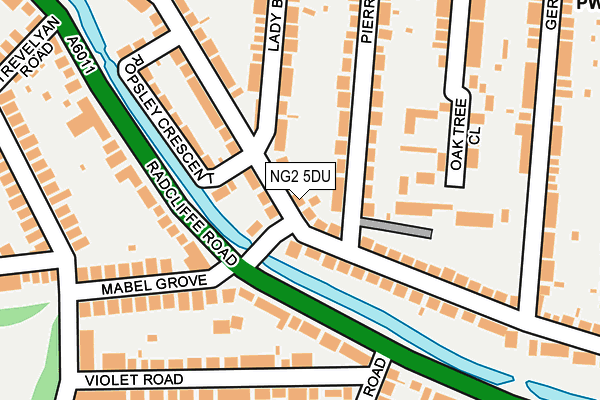 NG2 5DU map - OS OpenMap – Local (Ordnance Survey)