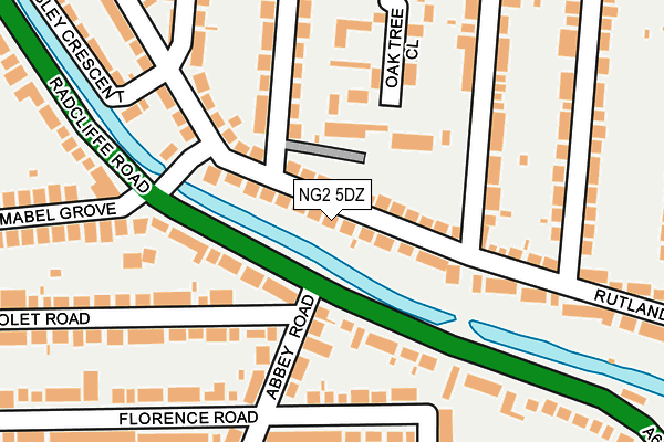 NG2 5DZ map - OS OpenMap – Local (Ordnance Survey)