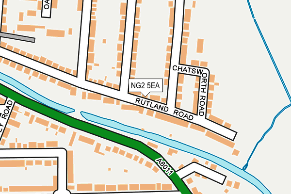 NG2 5EA map - OS OpenMap – Local (Ordnance Survey)