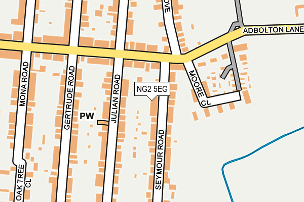 NG2 5EG map - OS OpenMap – Local (Ordnance Survey)