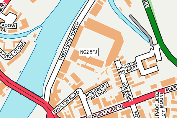 NG2 5FJ map - OS OpenMap – Local (Ordnance Survey)