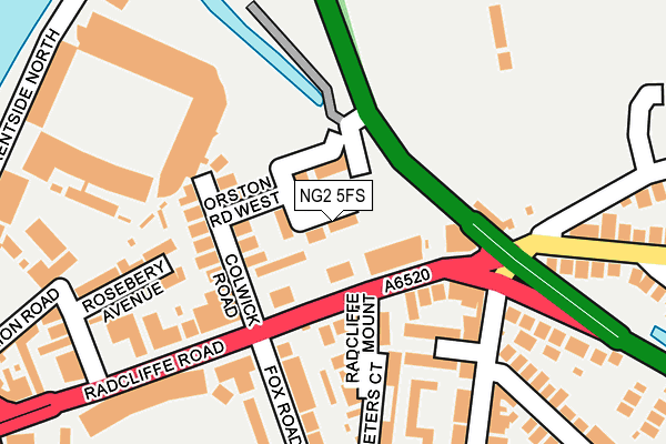 NG2 5FS map - OS OpenMap – Local (Ordnance Survey)