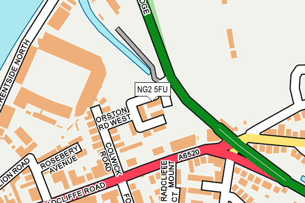 NG2 5FU map - OS OpenMap – Local (Ordnance Survey)