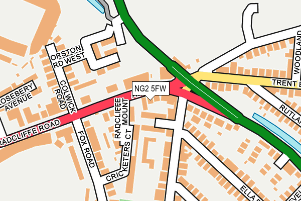 NG2 5FW map - OS OpenMap – Local (Ordnance Survey)
