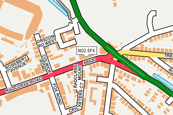 NG2 5FX map - OS OpenMap – Local (Ordnance Survey)