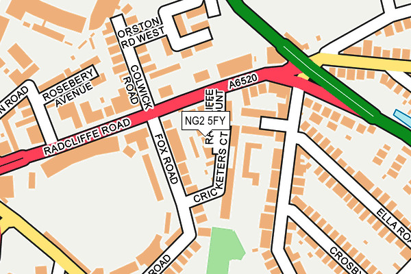 NG2 5FY map - OS OpenMap – Local (Ordnance Survey)