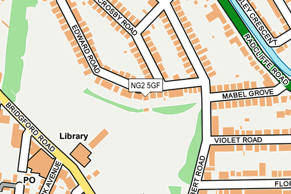 NG2 5GF map - OS OpenMap – Local (Ordnance Survey)