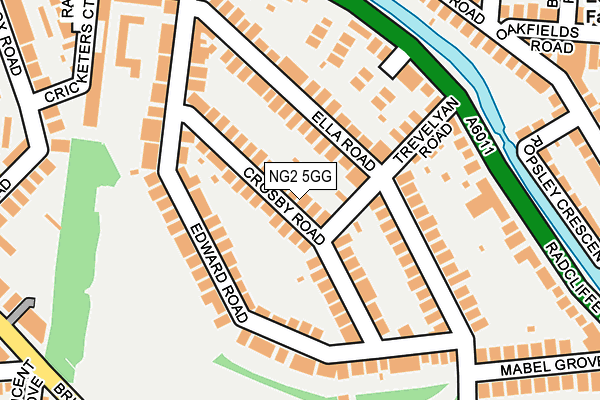 NG2 5GG map - OS OpenMap – Local (Ordnance Survey)