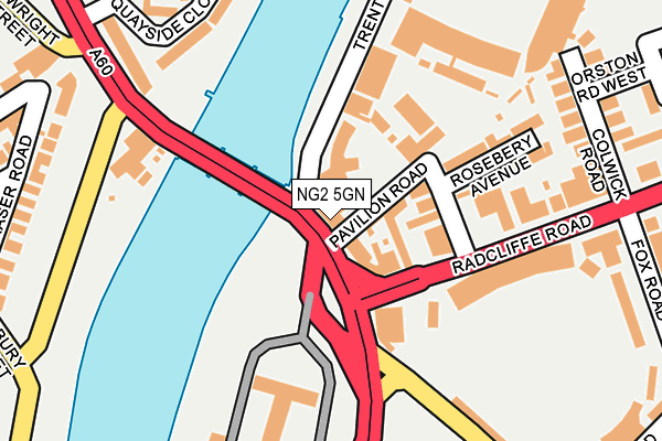 NG2 5GN map - OS OpenMap – Local (Ordnance Survey)