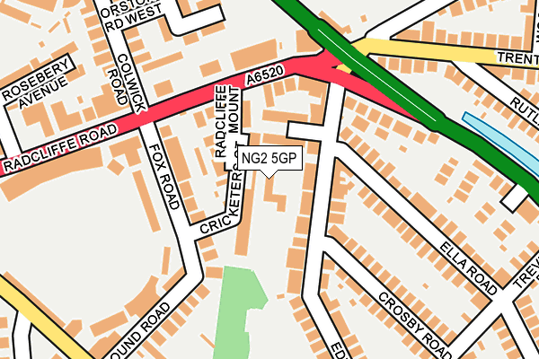 NG2 5GP map - OS OpenMap – Local (Ordnance Survey)