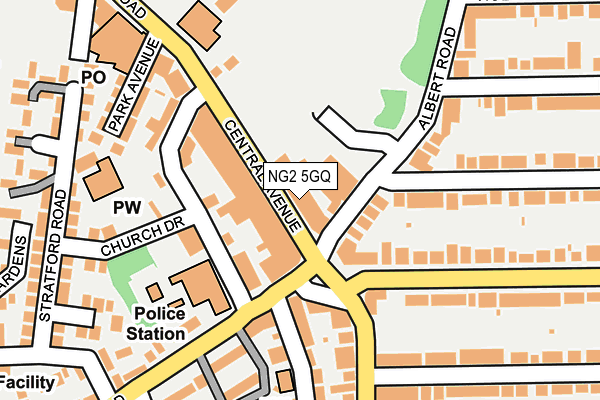 NG2 5GQ map - OS OpenMap – Local (Ordnance Survey)