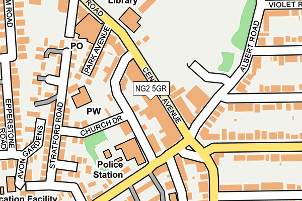 NG2 5GR map - OS OpenMap – Local (Ordnance Survey)