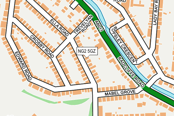 NG2 5GZ map - OS OpenMap – Local (Ordnance Survey)