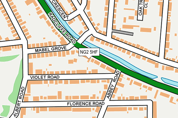 NG2 5HF map - OS OpenMap – Local (Ordnance Survey)