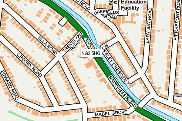 NG2 5HG map - OS OpenMap – Local (Ordnance Survey)