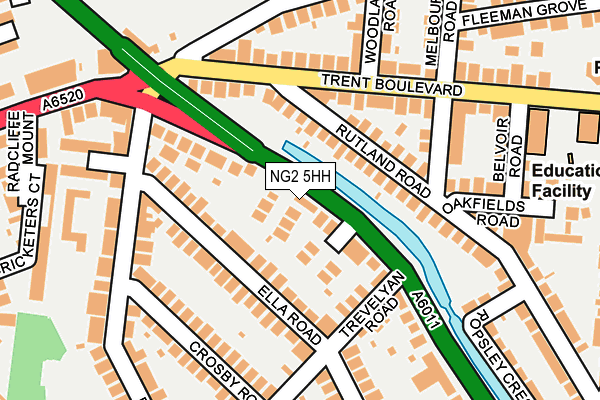 NG2 5HH map - OS OpenMap – Local (Ordnance Survey)