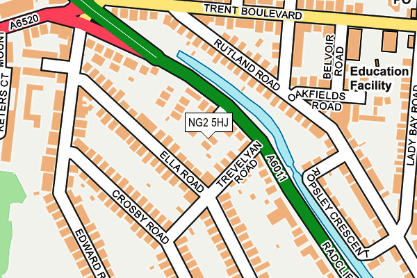 NG2 5HJ map - OS OpenMap – Local (Ordnance Survey)