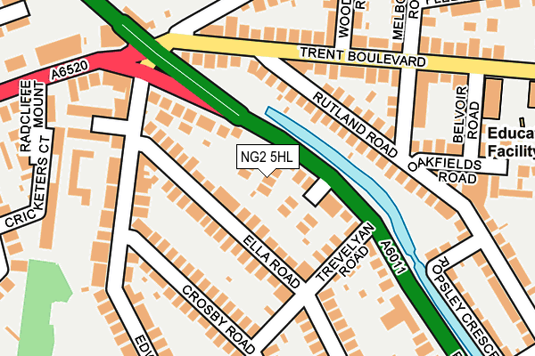 NG2 5HL map - OS OpenMap – Local (Ordnance Survey)