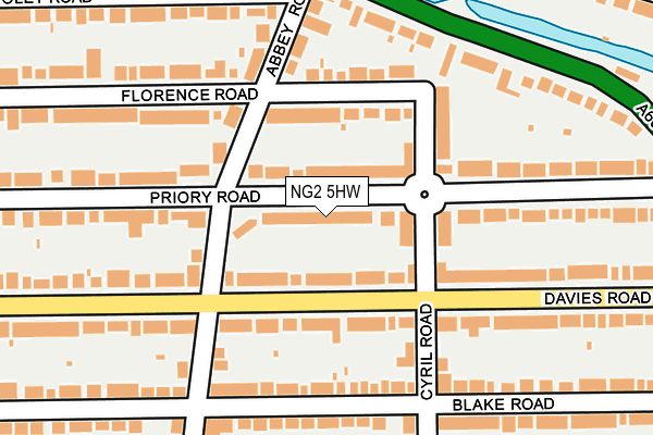 NG2 5HW map - OS OpenMap – Local (Ordnance Survey)