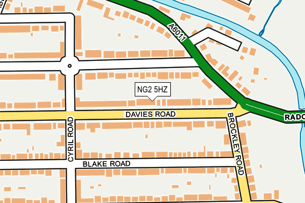 NG2 5HZ map - OS OpenMap – Local (Ordnance Survey)