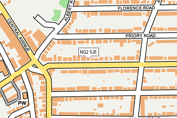 NG2 5JE map - OS OpenMap – Local (Ordnance Survey)