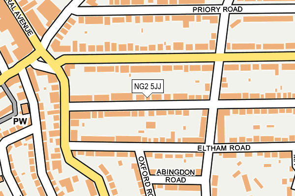 NG2 5JJ map - OS OpenMap – Local (Ordnance Survey)
