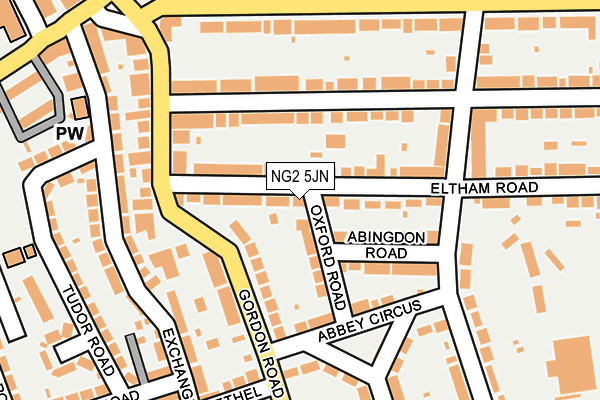 NG2 5JN map - OS OpenMap – Local (Ordnance Survey)