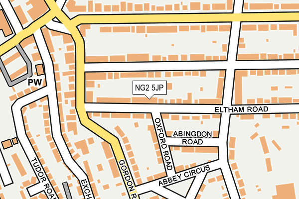 NG2 5JP map - OS OpenMap – Local (Ordnance Survey)