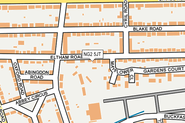 NG2 5JT map - OS OpenMap – Local (Ordnance Survey)
