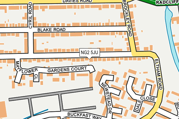 NG2 5JU map - OS OpenMap – Local (Ordnance Survey)