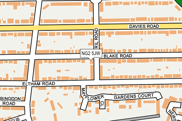 NG2 5JW map - OS OpenMap – Local (Ordnance Survey)