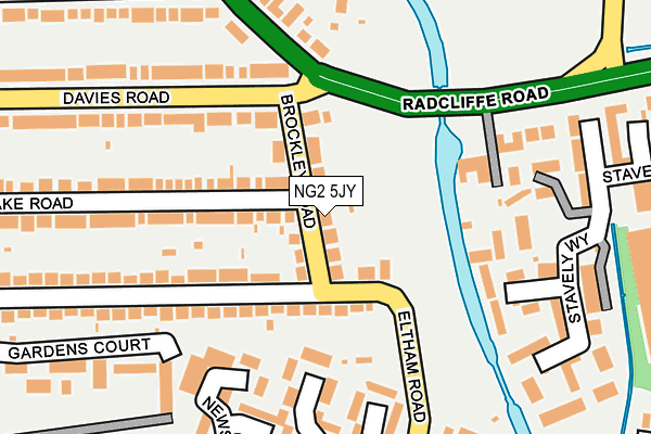 NG2 5JY map - OS OpenMap – Local (Ordnance Survey)