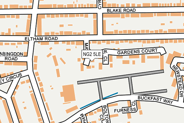 NG2 5LE map - OS OpenMap – Local (Ordnance Survey)