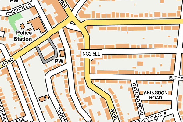 NG2 5LL map - OS OpenMap – Local (Ordnance Survey)