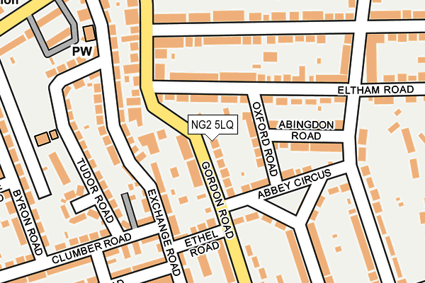 NG2 5LQ map - OS OpenMap – Local (Ordnance Survey)