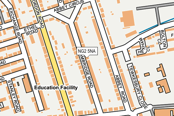 NG2 5NA map - OS OpenMap – Local (Ordnance Survey)