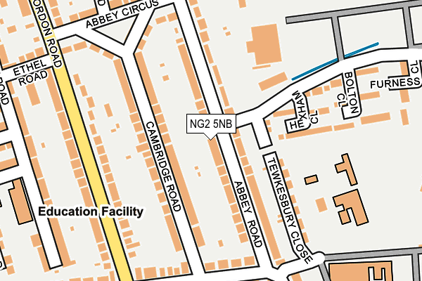 NG2 5NB map - OS OpenMap – Local (Ordnance Survey)