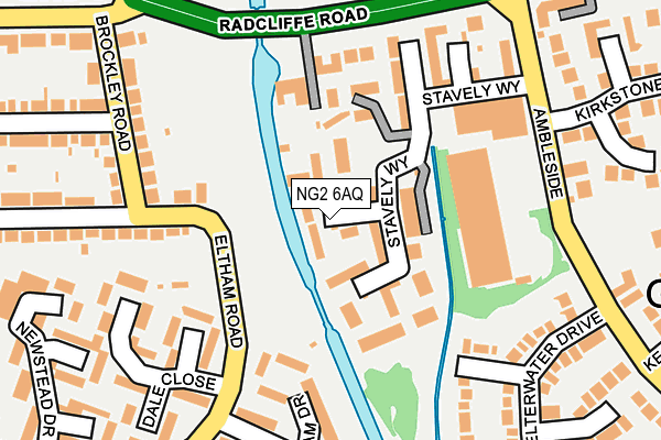 NG2 6AQ map - OS OpenMap – Local (Ordnance Survey)