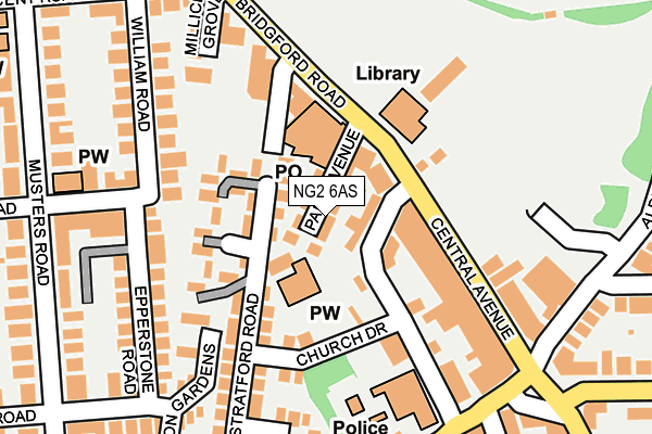 NG2 6AS map - OS OpenMap – Local (Ordnance Survey)