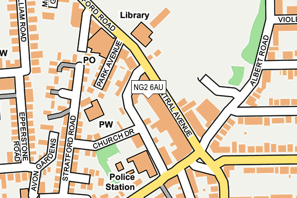 NG2 6AU map - OS OpenMap – Local (Ordnance Survey)