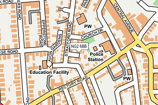 NG2 6BB map - OS OpenMap – Local (Ordnance Survey)