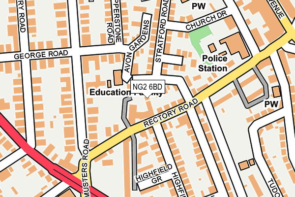 NG2 6BD map - OS OpenMap – Local (Ordnance Survey)