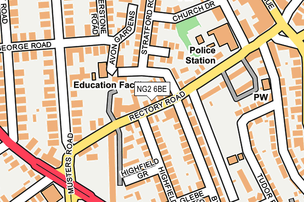 NG2 6BE map - OS OpenMap – Local (Ordnance Survey)