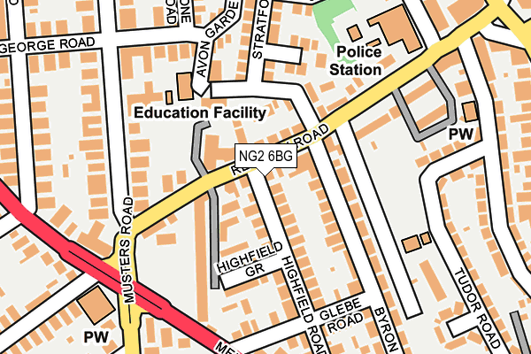 NG2 6BG map - OS OpenMap – Local (Ordnance Survey)