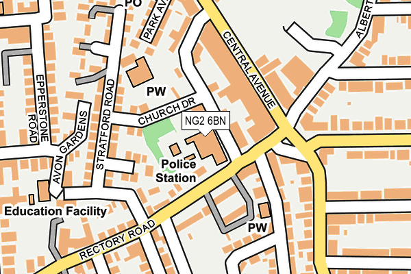 NG2 6BN map - OS OpenMap – Local (Ordnance Survey)